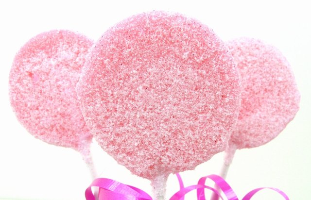 Pink Sugar Lollipops